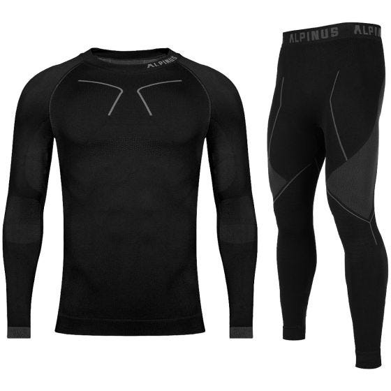 Komplet Męskiej Bielizny Termoaktywnej Alpinus Tactical Czarno-Szary
