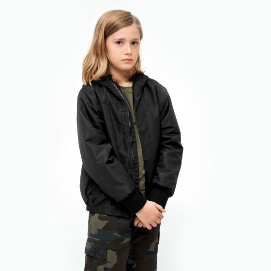 Kurtka Dziecięca Brandit Windbreaker Front Zip Czarna