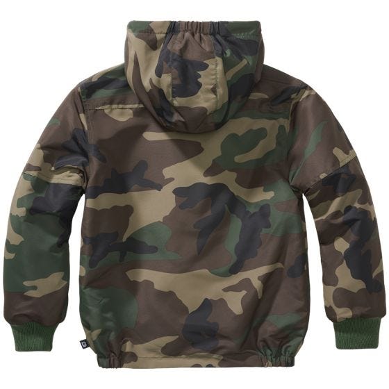 Kurtka Dziecięca Brandit Windbreaker Front Zip Woodland
