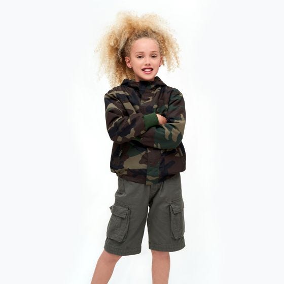 Kurtka Dziecięca Brandit Windbreaker Front Zip Woodland
