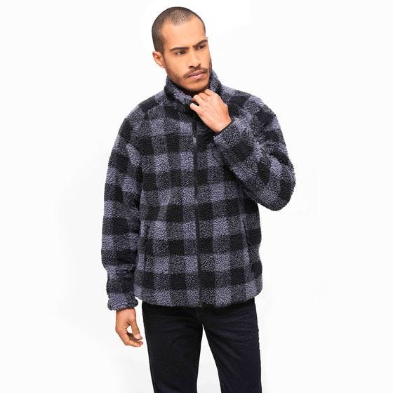 Kurtka Polarowa Brandit Teddyfleece Czarno-Szara