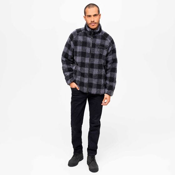 Kurtka Polarowa Brandit Teddyfleece Czarno-Szara