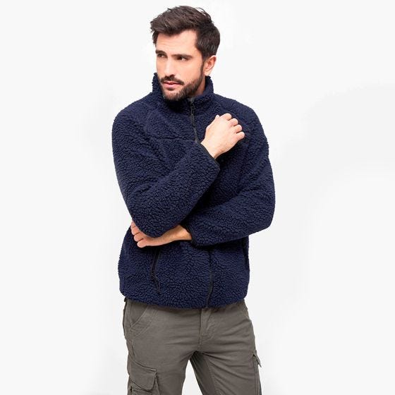 Kurtka Polarowa Brandit Teddyfleece Granatowa