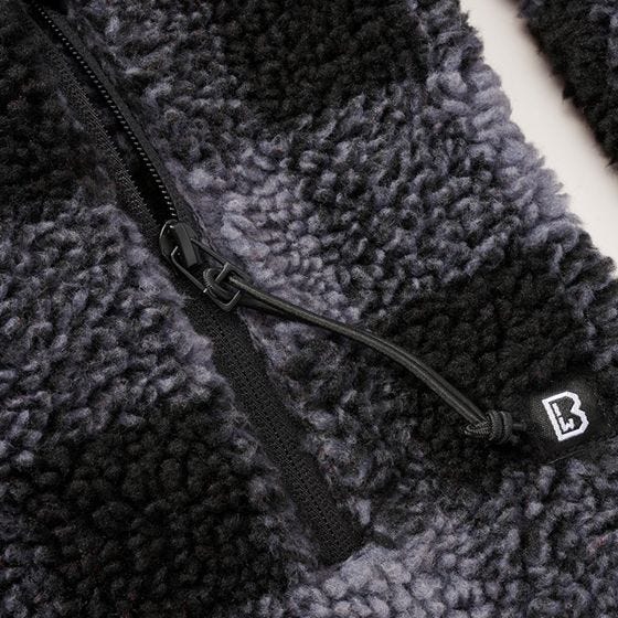 Kurtka Polarowa Brandit Teddyfleece Worker Czarno-Szara
