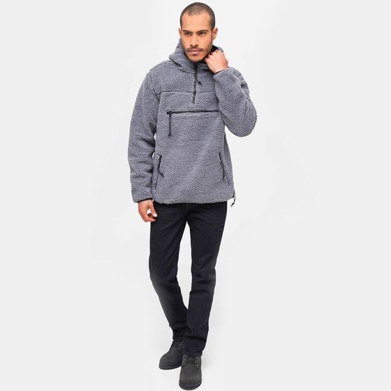 Polar Brandit Teddyfleece Worker Pullover Anthracite