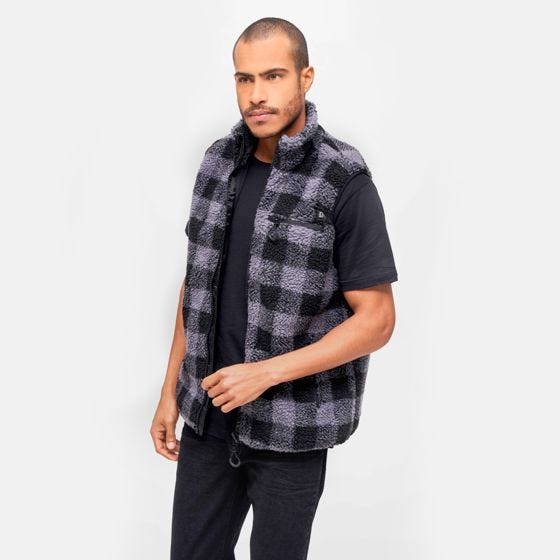 Kamizelka Brandit Teddyfleece Worker Czarno-Szara