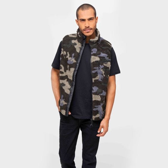 Kamizelka Brandit Teddyfleece Worker Dark Camo