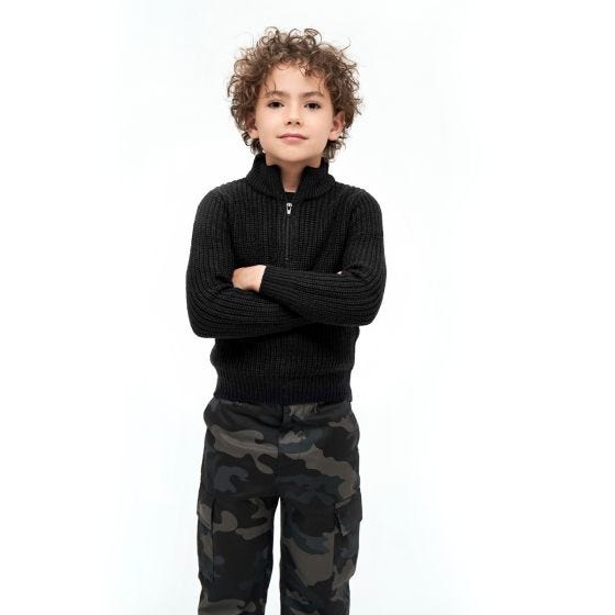 Sweter Dziecięcy Brandit Marine Troyer Czarny