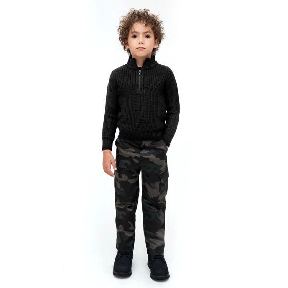 Sweter Dziecięcy Brandit Marine Troyer Czarny