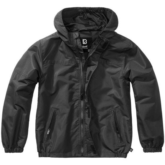 Kurtka Dziecięca Brandit Summer Windbreaker Front Zip Czarna