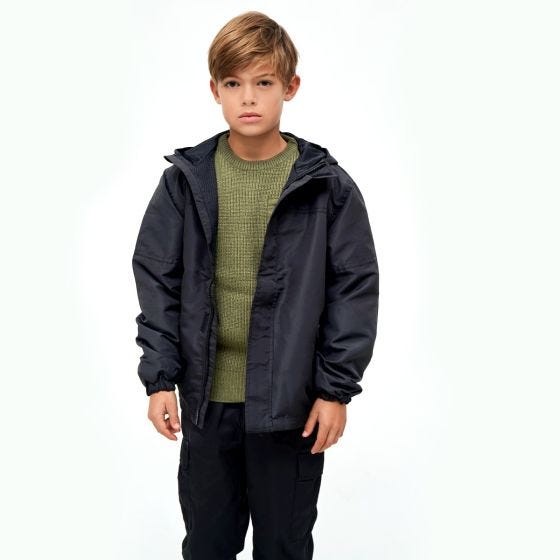 Kurtka Dziecięca Brandit Summer Windbreaker Front Zip Czarna