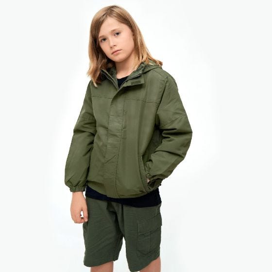 Kurtka Dziecięca Brandit Summer Windbreaker Front Zip Oliwkowa