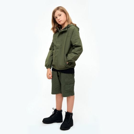 Kurtka Dziecięca Brandit Summer Windbreaker Front Zip Oliwkowa
