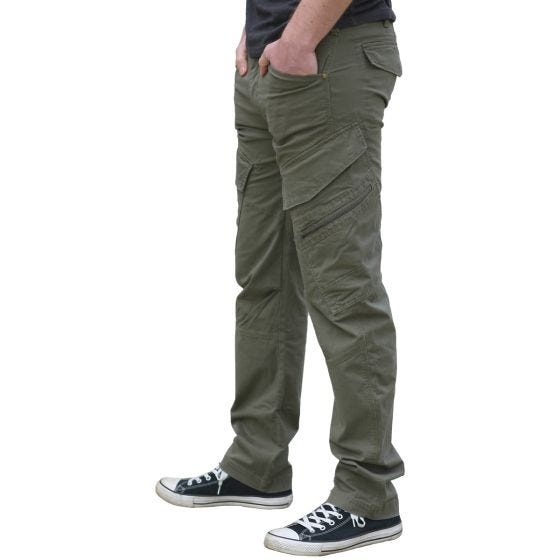 Spodnie Brandit Adven Slim Fit Oliwkowe