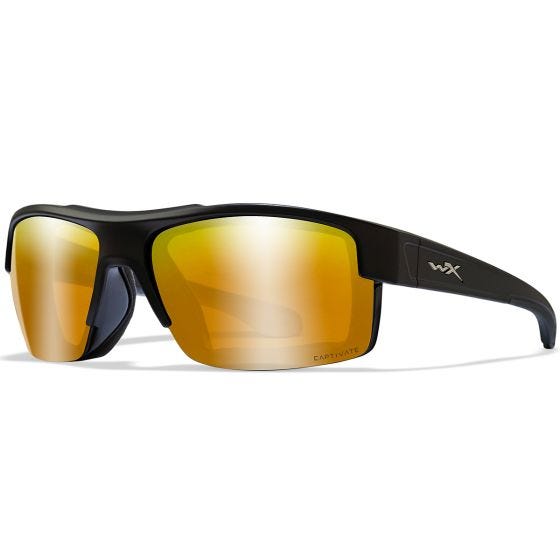 Okulary Taktyczne Wiley X WX Compass - Captivate Polarized Bronze Mirror - Czarne