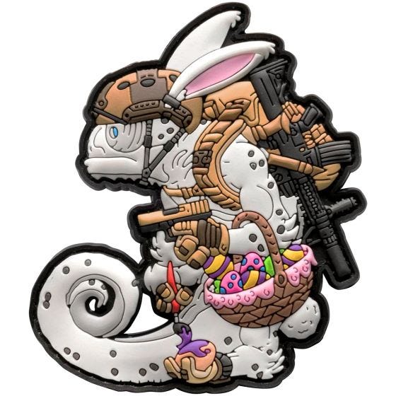 Naszywka Patchlab Chameleon Easter Operator Biało-Coyote