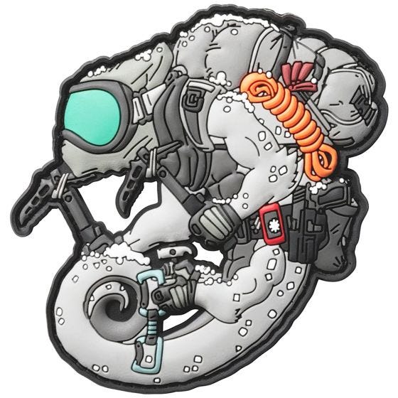 Naszywka Patchlab Arctic Chameleon Biała