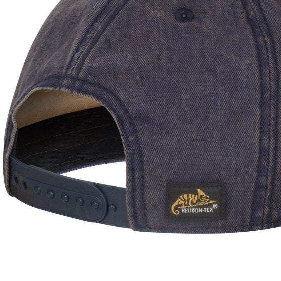 Czapka Helikon Plain Snapback Cap Cotton Dirty Washed Navy