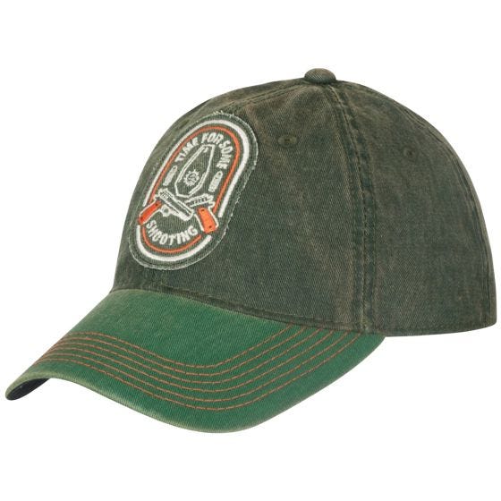 Czapka Helikon Shooting Time Snapback Cap Cotton Dirty Washed Dark Green / Dirty Washed Kelly Green