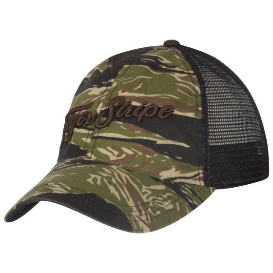 Czapka Helikon Tiger Stripe Trucker Cap Polycotton Stretch Ripstop Tiger Stripe / Czarny A