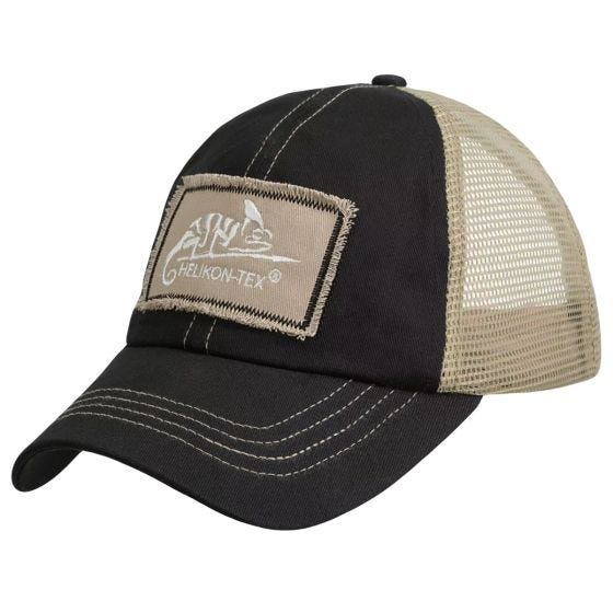 Czapka Bejsbolówka Helikon Trucker Czarna / Beżowa