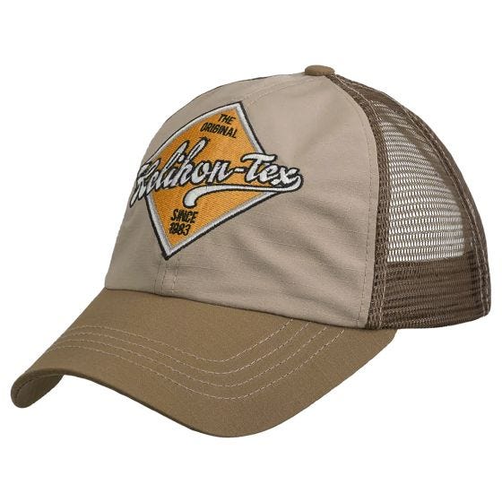 Czapka Bejsbolówka Helikon Trucker Beżowa / Brązowa