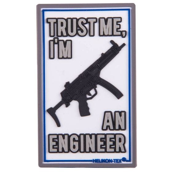 Naszywka Helikon Trust Me I'm An Engineer Biała