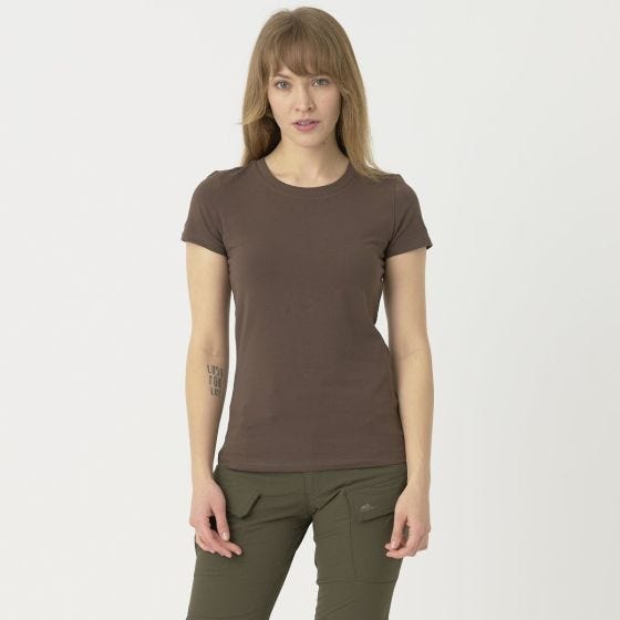 Koszulka T-Shirt Damska Helikon Organic Slim Earth Brown