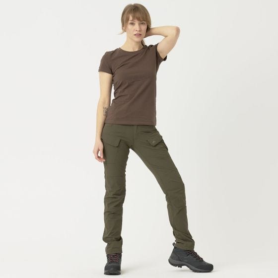 Koszulka T-Shirt Damska Helikon Organic Slim Earth Brown