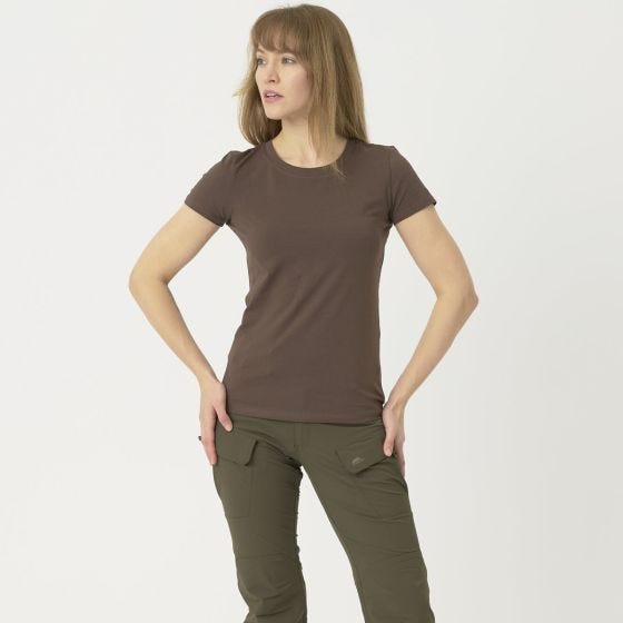 Koszulka T-Shirt Damska Helikon Organic Slim Earth Brown