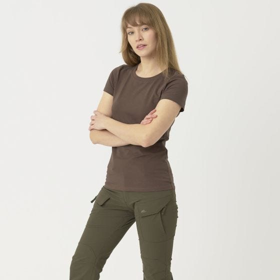 Koszulka T-Shirt Damska Helikon Organic Slim Earth Brown