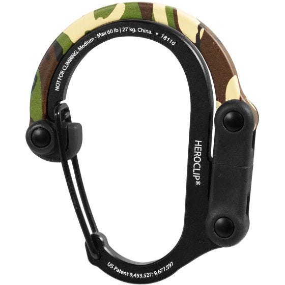 Karabińczyk Heroclip Medium Gear Clip Woodland Hero