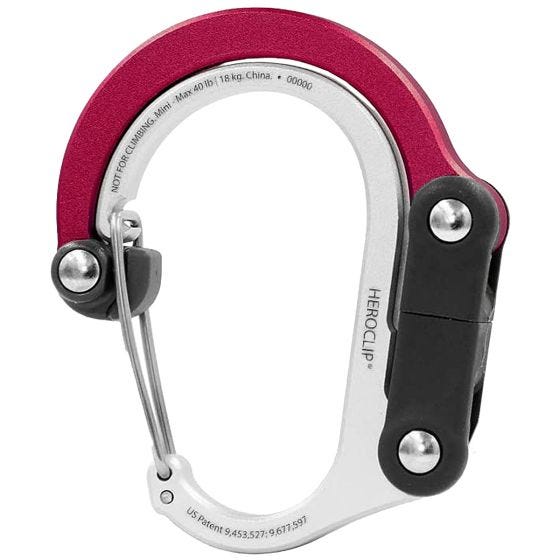 Karabińczyk Heroclip Mini Gear Clip Hot Rod Red