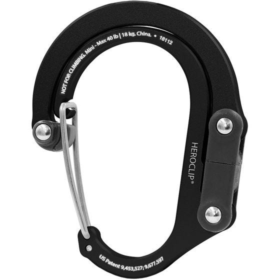 Karabińczyk Heroclip Mini Gear Clip Stealth Black
