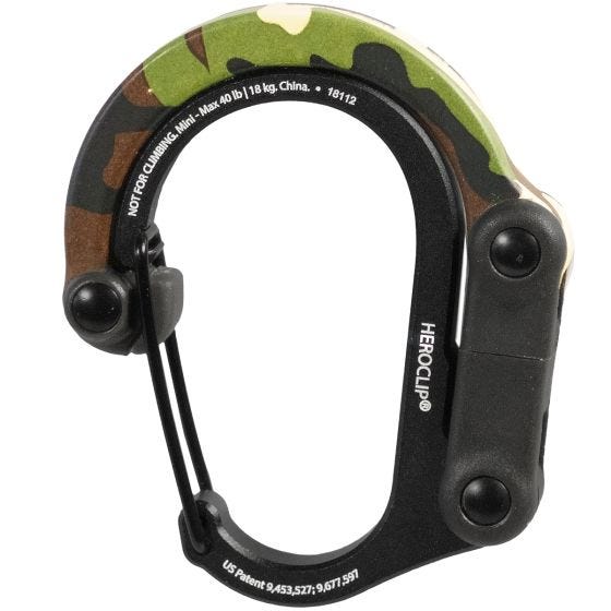 Karabińczyk Heroclip Mini Gear Clip Woodland Hero