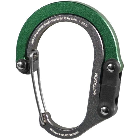 Karabińczyk Heroclip Small Gear Clip Forest Green