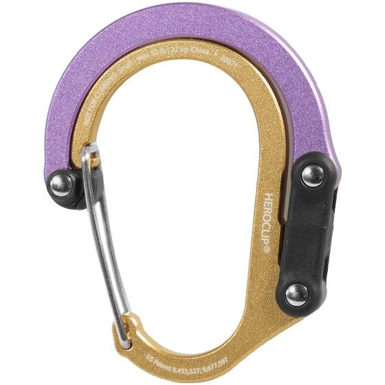 Karabińczyk Heroclip Small Gear Clip Gold Lavender