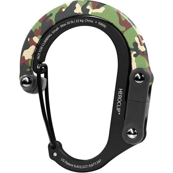 Karabińczyk Heroclip Small Gear Clip Woodland Hero