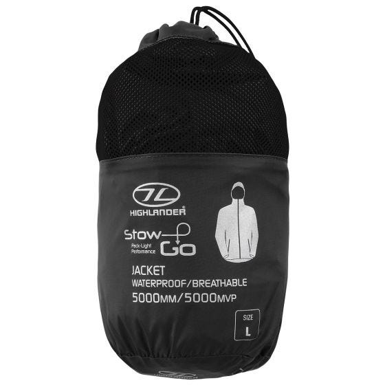Kurtka Przeciwdeszczowa Highlander Stow & Go Czarna