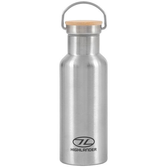 Butelka Highlander 500ml Campsite Srebrna