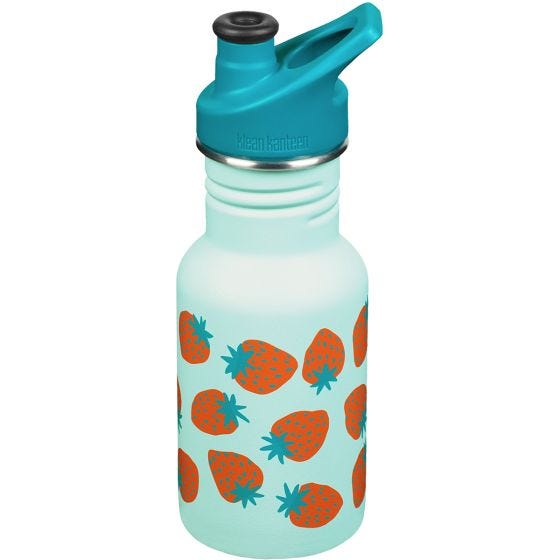 Butelka dla Dzieci Kid Kanteen 355ml Sport Cap - Blue Tint Strawberries