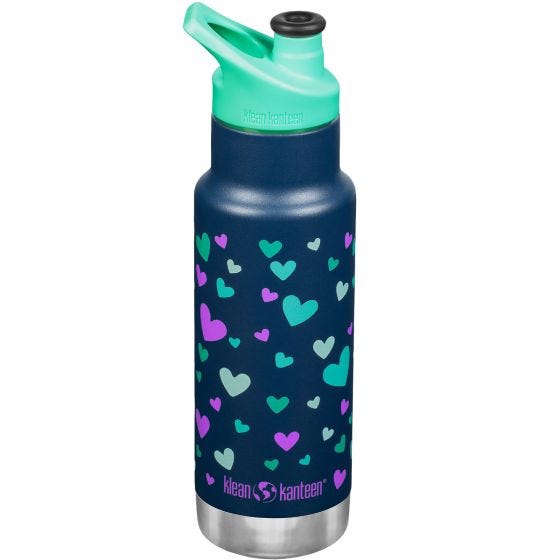 Butelka dla Dzieci Kid Kanteen 355ml Sport Cap - Navy Hearts