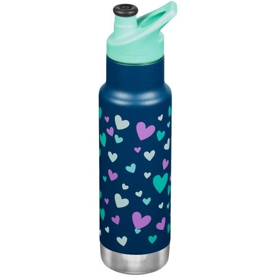 Butelka dla Dzieci Kid Kanteen 355ml Sport Cap - Navy Hearts