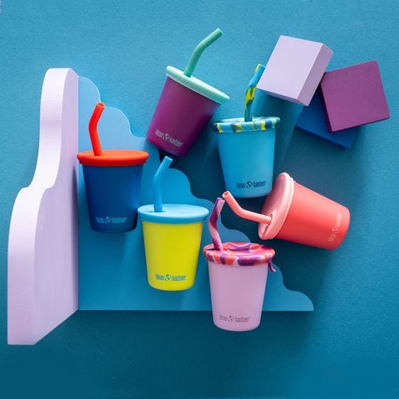 Kubek Klean Kanteen Kid's Cup 295ml w/Straw Lid Mykonos Blue