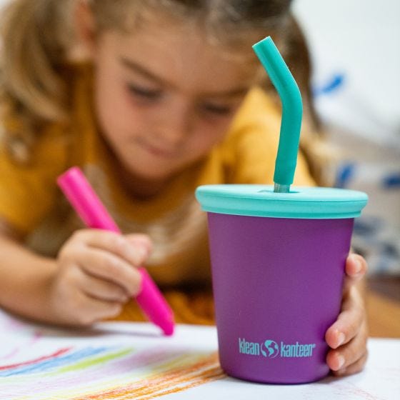 Kubek Klean Kanteen Kid's Cup 295ml w/Straw Lid Sparkling Grape