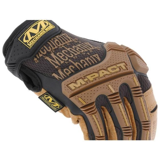 Rękawice Taktyczne Mechanix Wear M-Pact Leather Brązowe