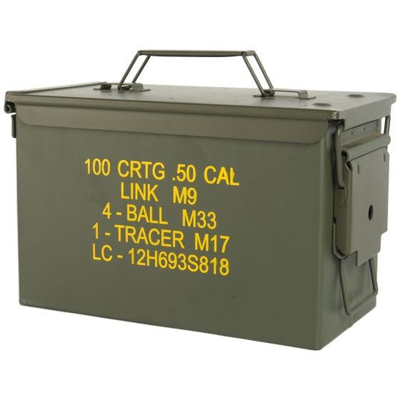 Wojskowa Skrzynka na Amunicję Mil-Tec M2A1 Cal.50 Oliwkowa