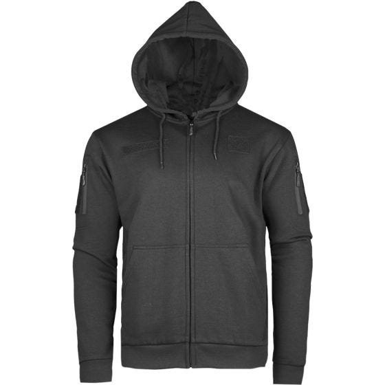 Bluza z Kapturem Mil-Tec Tactical Zipped Hoodie Czarna