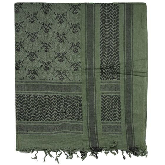 Chusta Mil-Tec Shemagh Skull Oliwkowo-Czarna