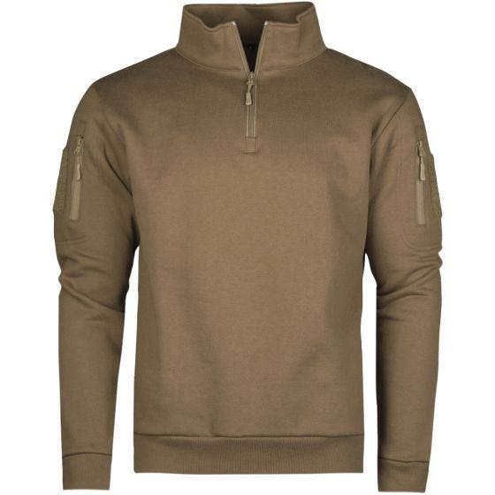 Bluza z Zamkiem Mil-Tec Tactical Sweatshirt with Zipper Dark Coyote